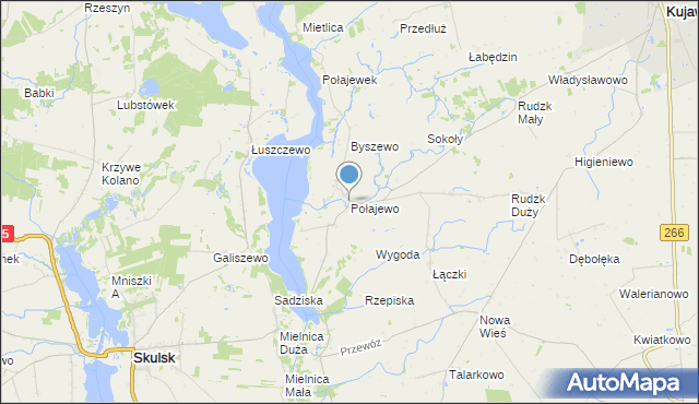mapa Połajewo, Połajewo gmina Piotrków Kujawski na mapie Targeo